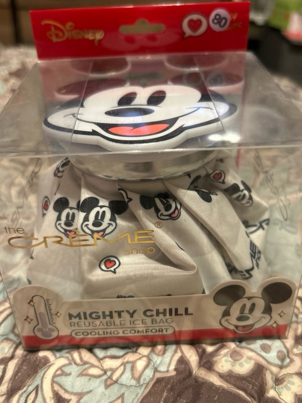 Mighty Chill Reusable Ice Bag - Cream, Black & Red Accents